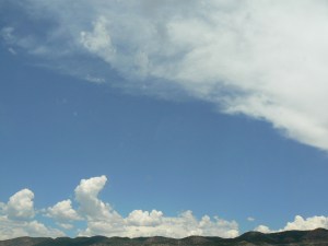 Three people living somewhere up there, higher than the blue, spoke with Peter Gabriel this month.  "Howard, CO sky" ©2008 ANVidean